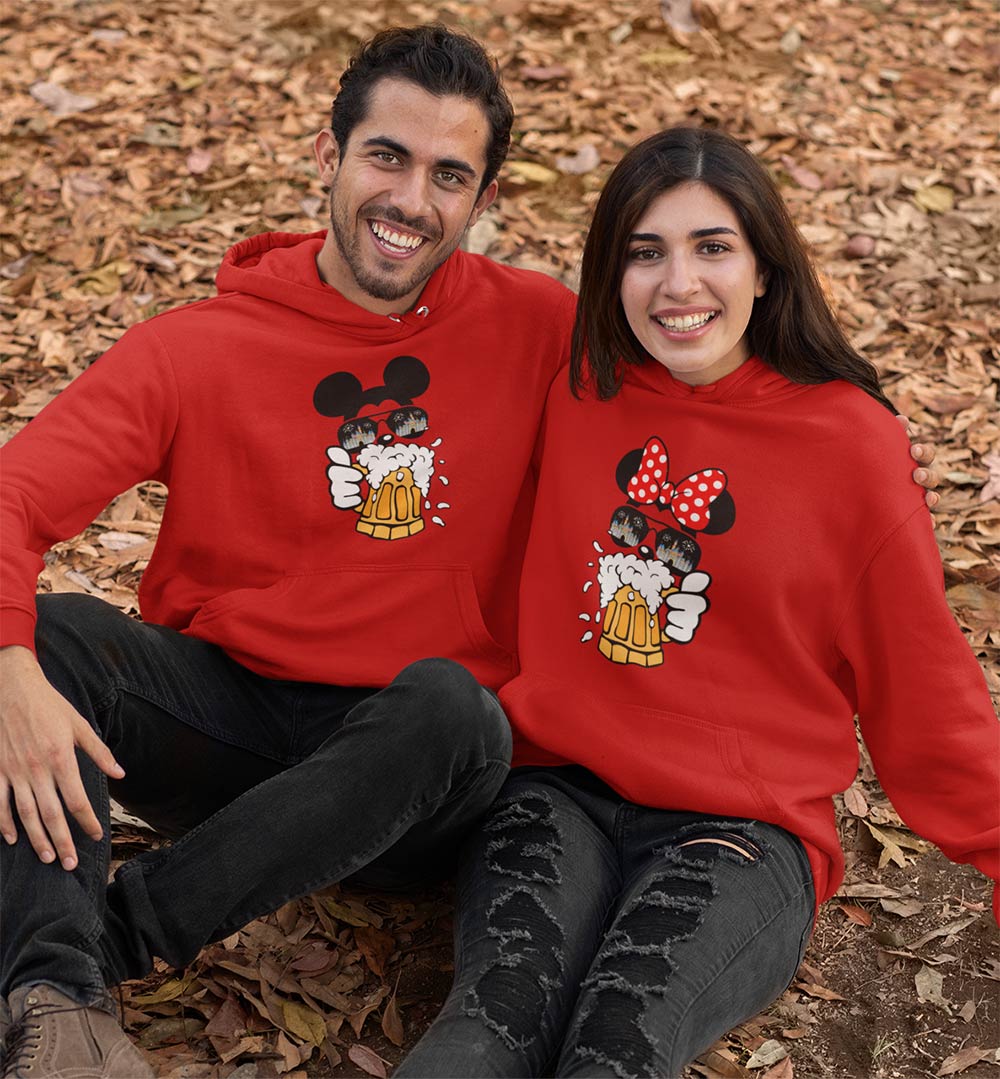 Disney Couple Hoodies Christmas Hoodies Matching Couple -   His and  hers hoodies, Disney hoodies, Matching hoodies for couples