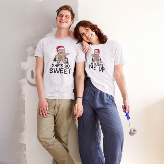 Matching Christmas Couple T-Shirt| She’s So Sweet Couple Shirts| Best Gift For Couple