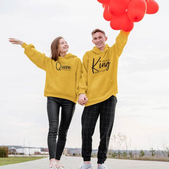 King And Queen Matching Couple Hoodies| Valentines Couple Shirt| Best Gifts For Couple