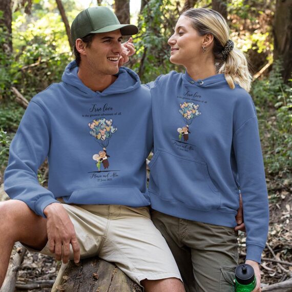 True Love Matching Couple Hoodies| Disney Up Movie Couple Shirt| Best Gifts For Couple