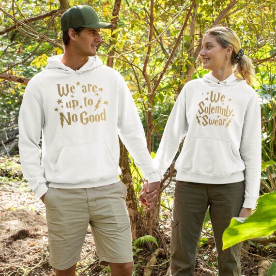 Golden Matching Couple Hoodies| Valentines Couple Shirt| Best Gifts For Couple