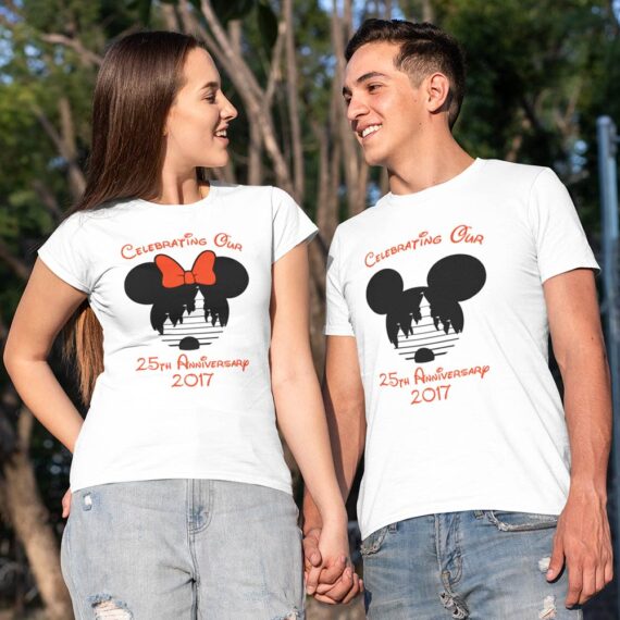Matching Disney Mickey And Minnie Couple T-Shirt| Anniversary Years Couple Shirts| Best Gift For Couple