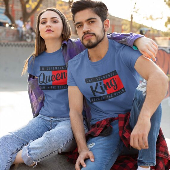 Matching Couple T-Shirt| Strongest King And Queen Couple Shirts| Best Gift For Couple