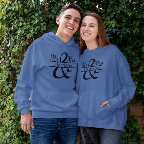 Personalized Matching Couple Hoodies| Mr And Mrs Couple Shirt| Best Gifts For Couple