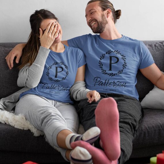 Personalized Matching Couple T-Shirt| Patterson Couple Shirts| Best Gift For Couple