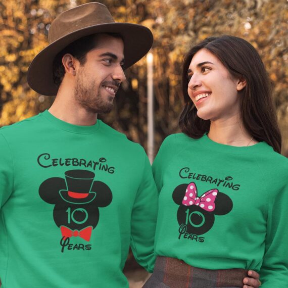 Disney Disney Matching Couple Sweatshirts| Mickey And Minnie Anniversary Couple Shirt| Best Gifts For Couple