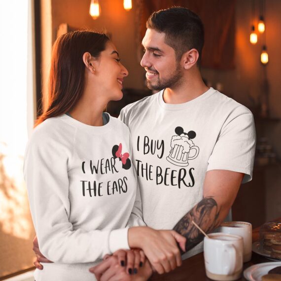 Disney Matching Couple Sweatshirts| Mickey And Minnie I Buy The Beers Couple Shirt| Best Gifts For Couple