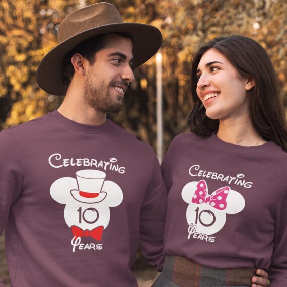 Mickey And Minnie Matching Couple Sweatshirts| Disney Anniversary Years Couple Shirt| Best Gifts For Couple