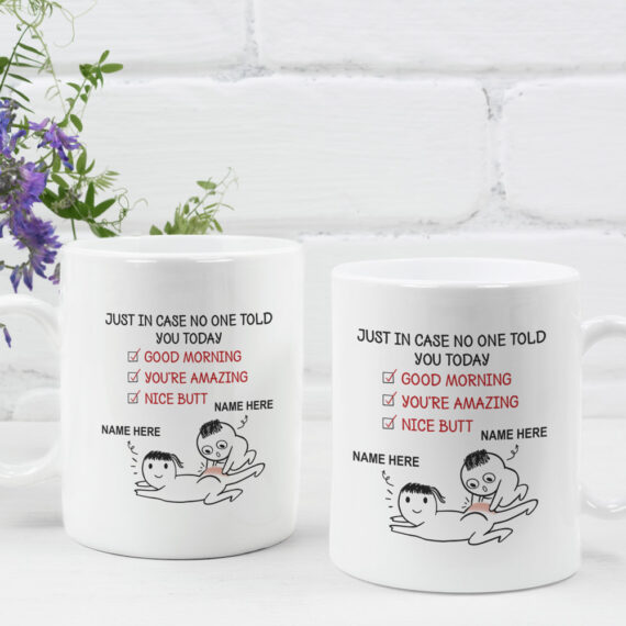 Personalized Nice Butt Couple Mugs For Valentines Day Naughty Gift For Boyfriend And Girlfriend