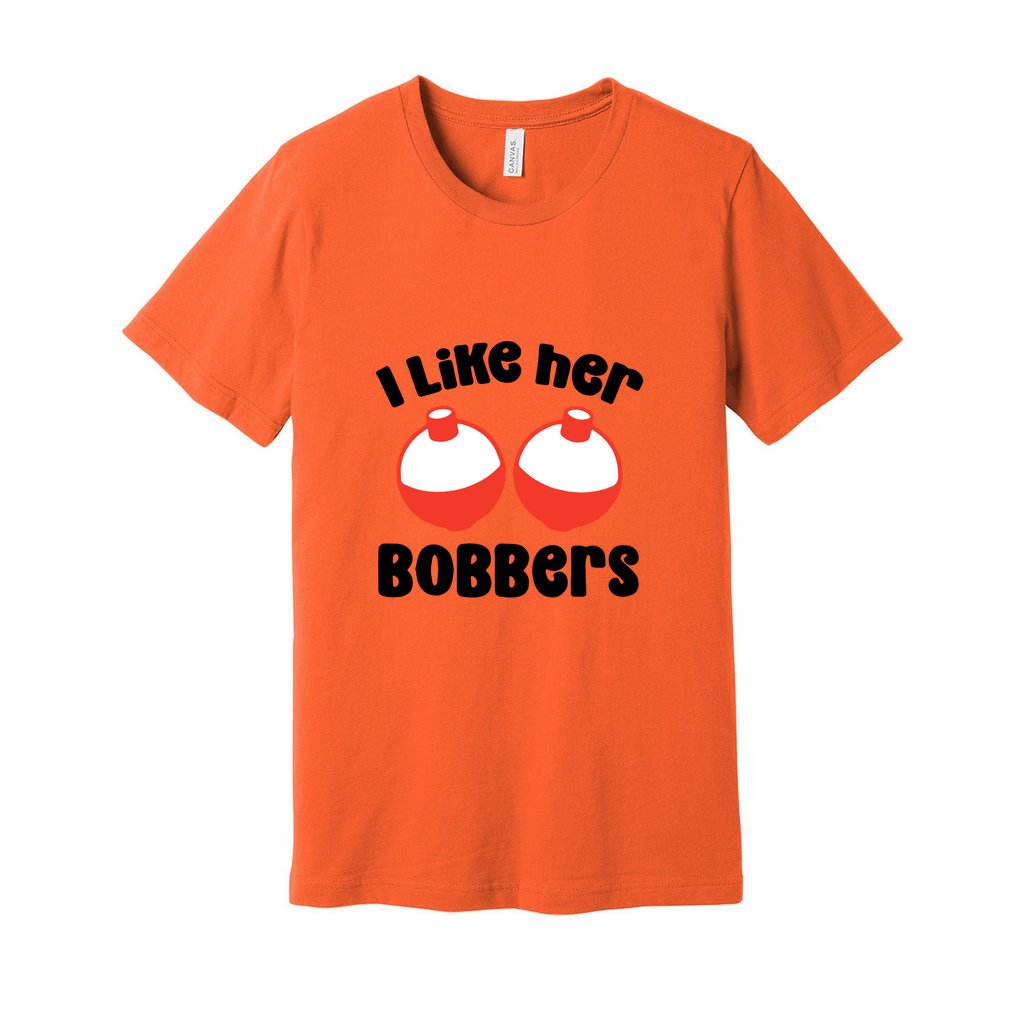 His Bobbers Her Pole Couple Shirt - Funny Fishing Print On Back T