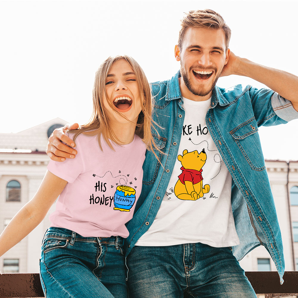 I Like Honey Pooh Bear Disney Couple Tee Shirts